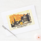 Edinburgh LNER Fine Vintage Travel Poster Rechteckiger Aufkleber (Umschlag)