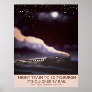Edinburgh-Lokomotiven-Reiseposter Poster