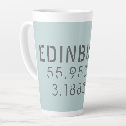 Edinburgh Longitude Latitude Milchtasse (Linke Ecke)