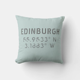 Edinburgh Longitude Latitude Throw Kissen