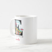 Edinburgh Monogramm Buchstabe E Personalisiertes G Kaffeetasse (Vorderseite Links)