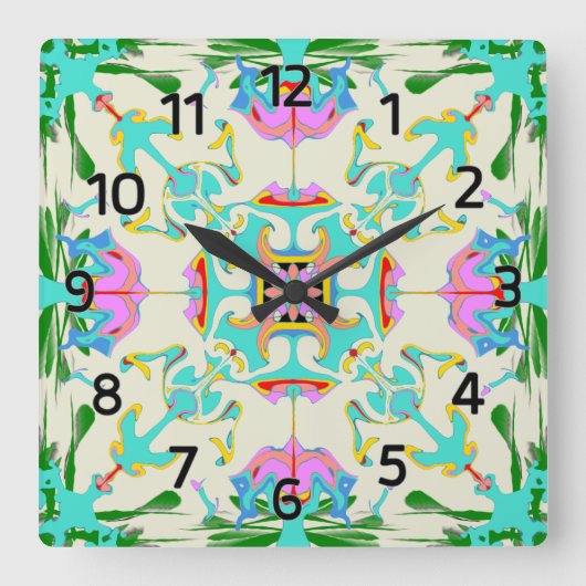 Edinburgh New Town Victorian Quadratische Wanduhr (Vorderseite)