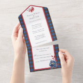 Edinburgh Original Scottish Tartan All In One Einladung (Abreißen)