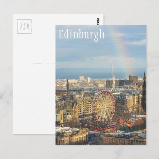 Edinburgh Postkarte (Vorne/Hinten)
