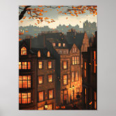 Edinburgh Print Edinburgh Illustration Scotland Pr Poster (Vorne)