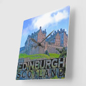 Edinburgh Quadratische Wanduhr (Winkel)