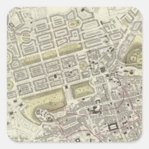 Edinburgh Quadratischer Aufkleber