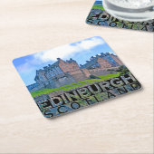 Edinburgh Rechteckiger Pappuntersetzer (angewinkelt)