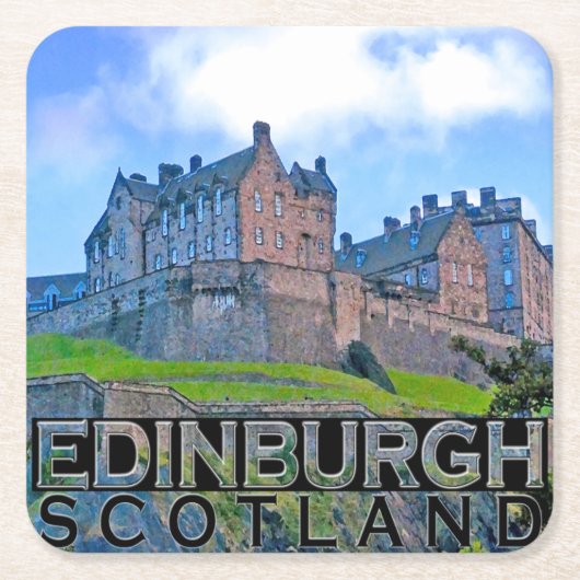 Edinburgh Rechteckiger Pappuntersetzer (Vorderseite)