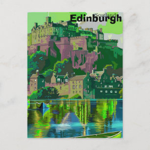 Edinburgh Reise Postkarte, Edinburgh Reise Kunst, Postkarte