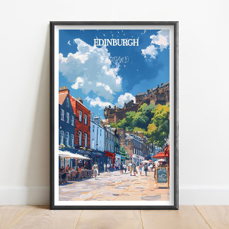 Edinburgh Reiseplakat Royal Mile Edinburgh Druck Poster