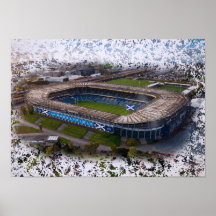 Edinburgh Rugby Stadion mit schottischer Flagge