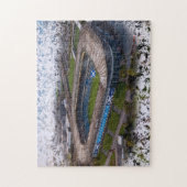 Edinburgh Rugby Stadion mit schottischer Flagge Puzzle (Vertikal)