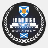 Edinburgh Runder Aufkleber (Vorderseite)