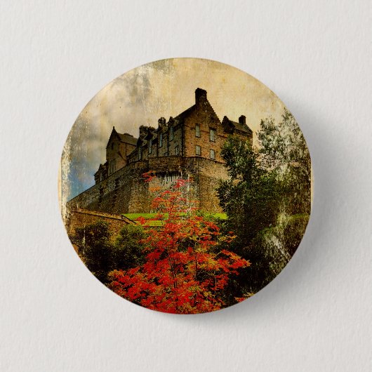 Edinburgh-Schloss Button (Vorderseite)