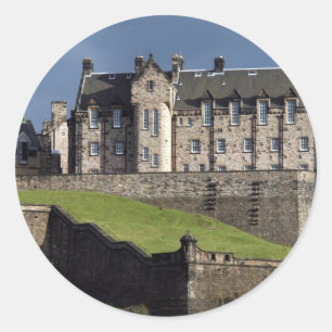 Edinburgh-Schloss Runder Aufkleber