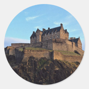 Edinburgh-Schloss, Schottland Runder Aufkleber