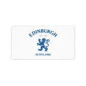 EDINBURGH Schottland Adressaufkleber (Vorne)