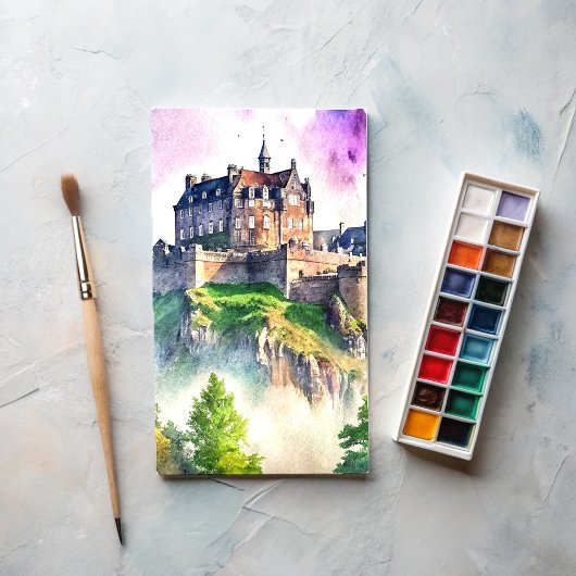 Edinburgh, Schottland, Castle Watercolor Painting Postkarte