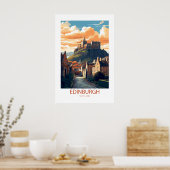 Edinburgh Schottland Famous Travel Places Poster (Küche)
