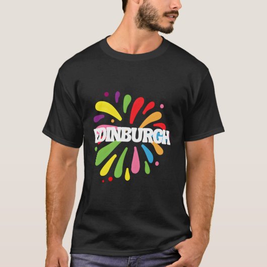 Edinburgh Schottland Festival der Farben T-Shirt (Vorderseite)