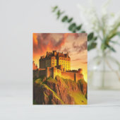 Edinburgh, Schottland, Goldene Stunde Postkarte (Stehend Vorderseite)