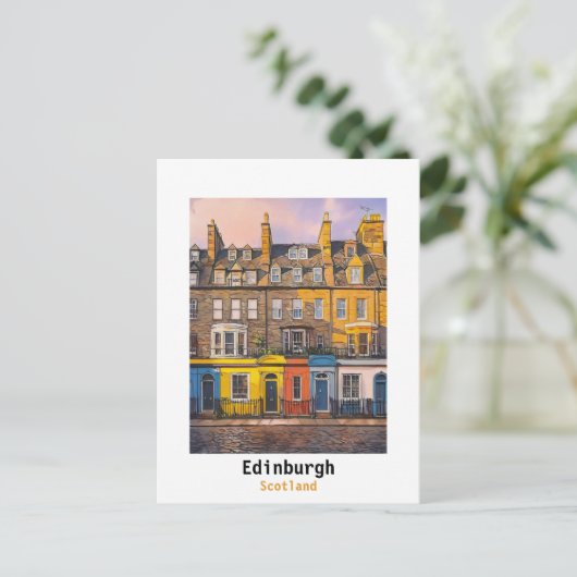 Edinburgh Schottland Postkarte (Stehend Vorderseite)