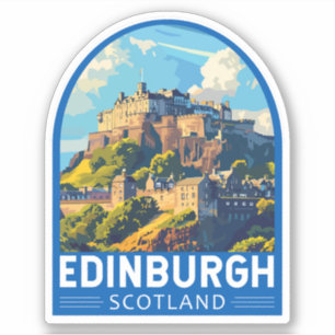 Edinburgh Schottland Reisen Art Vintag Aufkleber