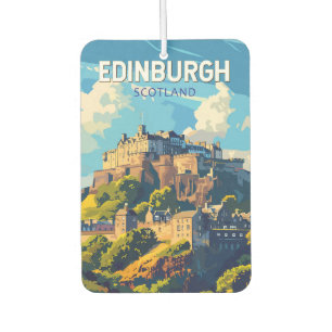 Edinburgh Schottland Reisen Art Vintag Autolufterfrischer