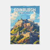 Edinburgh Schottland Reisen Art Vintag Fleecedecke (Vorderseite)