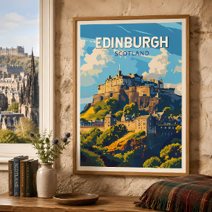 Edinburgh Schottland Reisen Art Vintag Poster