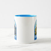 Edinburgh Schottland Reisen Art Vintag Zweifarbige Tasse (Mittel)