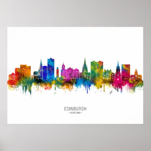 Edinburgh Schottland Skyline Poster