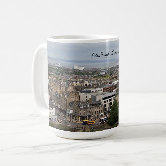 Edinburgh Schottland, Stadtbild, Fotografie Kaffeetasse (Vorderseite Links)