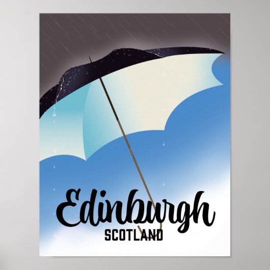 Edinburgh Schottland Umbretto Poster (Vorne)