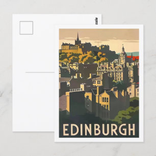 Edinburgh Schottland Vintage Berühmter Reiseort Postkarte