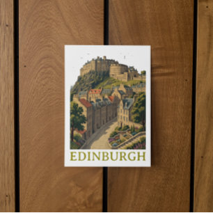 Edinburgh Schottland Vintage Reise Ikonische Burg Postkarte