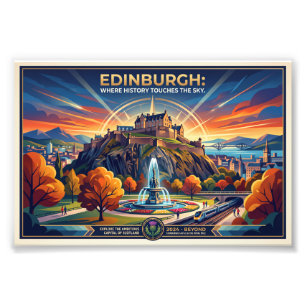 Edinburgh Schottland Vintage-Reiseposter Fotodruck