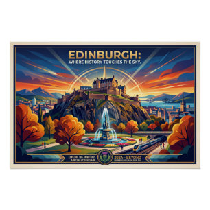 Edinburgh Schottland Vintage-Reiseposter Poster