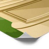 Edinburgh Scotland City Illustration Travel Poster (Ecke)