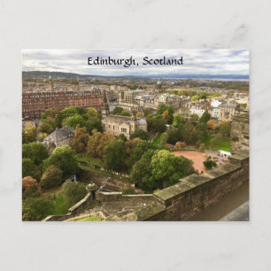 Edinburgh Scotland City Skyline von den Mauern des Postkarte