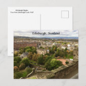 Edinburgh Scotland City Skyline von den Mauern des Postkarte (Vorne/Hinten)