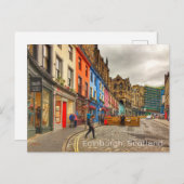 Edinburgh Scotland Hübsch Street Scene Postkarte (Vorne/Hinten)