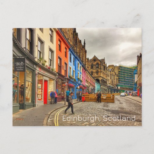 Edinburgh Scotland Hübsch Street Scene Postkarte (Vorderseite)