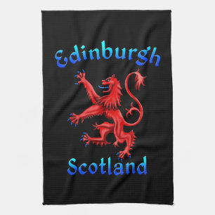 Edinburgh Scotland Lion Rampant Scottish Flag Geschirrtuch