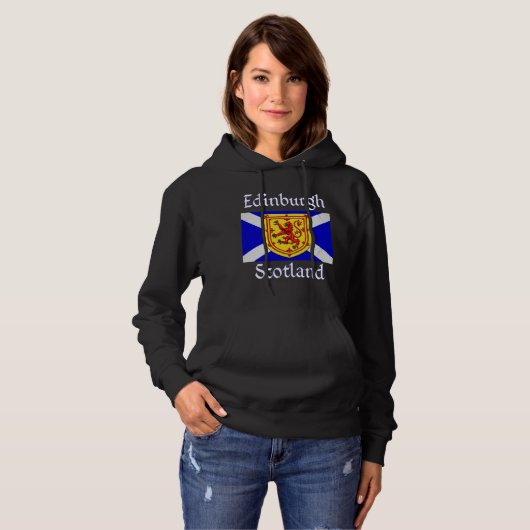 Edinburgh Scotland Lion Rampant Scottish Flag Hoodie (Vorne ganz)