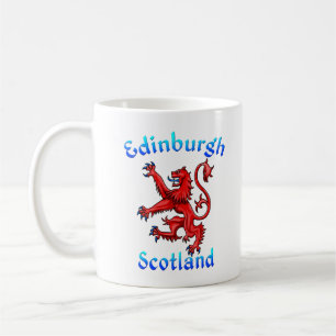 Edinburgh Scotland Lion Rampant Scottish Flag Kaffeetasse