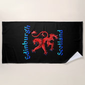 Edinburgh Scotland Lion Rampant Scottish Flag Strandtuch (Vorderseite)