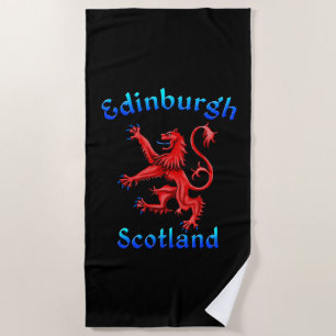 Edinburgh Scotland Lion Rampant Scottish Flag Strandtuch