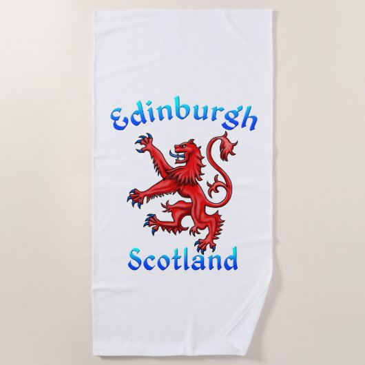Edinburgh Scotland Lion Rampant Scottish Flag Strandtuch (Vorderseite)